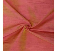 Fabric Mart Direct Rosa e giallo Tessuto al metro, 111 cm Larghezza Rosa Seta Tessuto, 1 metro continuo Seta artistica/seta finta Tessuto, Seta finta fiammata, tessuto di seta per abito da sposa