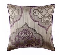 Fabric Mart Direct Viola 60x60 cm Art Silk Federa Per Cuscino, Seta Falsi europei, Contemporaneo Damasco Fodere europee per cuscini - Damask Purple Galore