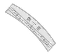 Fabric Ruler, Acrylic Quilting Template, Precision Wavy Sewing Guide, Transparent Craft Stencil, Sturdy Marking Tool, Professional Embroidery Cutting Aid for Handmade Projects 14.96x2.95 Inches