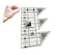 Fabric Ruler - Double 45° Bevel Fabric Tool | Clear Quilting Ruler - For Sewing, Embroidery, Knitting, Crocheting, Weaving, Crafтing, Wrapping, Home Studio