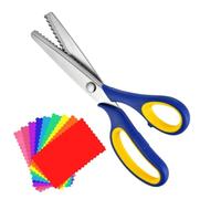 Fabric Scissors - Acciaio Pinking Shears,Ergonomic Sewing Craft Cutters | Precision Stainless Steel Curve Edge Cutter | Professional Dressmaker Seamstress Tool For Felt Denim Canvas Cardboard Work