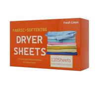 Fabric Softener Sheets 120 Pieces Scented Clothes Washing Sheets, Fabric Softening Tablets for Dryer Apartment Washer Dormitory Laundry Bathroom Household, Anti Static Odor Control Laundry Softener