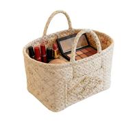 Fabric Storage Baskets, Boho Quilted Tote, Organizer Basket with Handles, Soft Storages Container, Home Accessories with Easy Carry Design, Storage Supplies for Picnic Shopping Travel