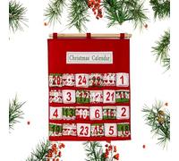 Fabric with Pockets, Hangable Countdown Calendar, Christmas Candy Bags, Countdown to Christmas Calendar, Hanging, Holiday Decor Bag for Home