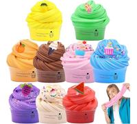 Fabricateup Super Clay Slime, Super Clay Fai da Te Argille Morbide e Squishy Slime Profumati Argille Sensoriali, Non Appiccicoso Elastico Soffici, Kit di Modellazione Modellabile-9 Pezzi,1Pcs