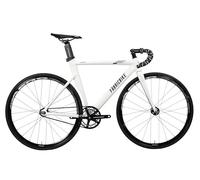 FabricBike Aero - Bicicletta Fixie, Fixed Gear, Single Speed, telaio in alluminio e forcella in carbonio, ruote 28", 3 dimensioni, 5 colori, 7,95 kg (taglia M) (White & Black, L-58cm)