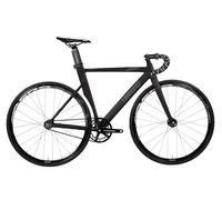 FabricBike AERO - Fixed Gear Bicicletta, Telaio in Alluminio e Forcella in carbonio, Ruote 28, 5 Colori, 3 Dimensioni, 7.95 kg (Taglia M) (Matte Black & Graphito, L-58cm)