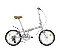 FabricBike Folding Bicicletta Pieghevole Telaio Alluminio Ruote 20" 5 Colori (Space Grey 7 Speed W/Mudguard)