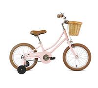 FabricBike Kids - Bicicletta per Bambini con Pedali per Bambini e Ragazze, Ruote Rimovibili da 12" e 16", 4 Colori (Classic Pink, 16": 3-7 Anni (Da 96 a 120 cm di altezza))