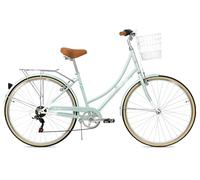 FabricBike Step City, Bicicletta Donna, Mint Green + Cesto, M