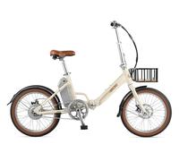 FabricBike Volt - Bici Elettrica Pieghevole, Bicicletta Elettrica per Adulti da 20 Pollici, E-bike, Motore 250W, Batteria Rimovibile 36V 10Ah, Velocità 25KM/H (Light Sand Plus)
