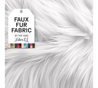 Fabricla Shaggy in finta pelliccia tessuto - Half yard Infradito colorati estivi, con finte perline