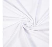 FabricLA The Yard - Tessuto in jersey di cotone e spandex, 283,5 g, elasticizzato a 4 vie, larghezza 152,4 cm, gonne, top, magliette, bianco, 1 m