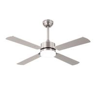 Fabrilamp Hupe Ventilatore da soffitto con motore DC e luce CCT 18W Nichel