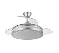 FABRILAMP Sparta DC Ventilatore 72w 6120lm Silver 110d 3 pale Spes.3000-4000-6000k Remoto+Timer+Memoria