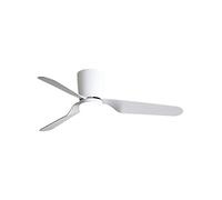FABRILAMP TODOLAMPARA - Ventilatore da soffitto con luce LED 18 W motore DC modello KOCHI bianco, 3 tonalità di luce con memoria, 3 pale, 5 velocità, telecomando, timer, silenzioso e basso consumo
