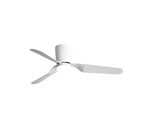 FABRILAMP TODOLAMPARA - Ventilatore da soffitto con luce LED 18 W motore DC modello KOCHI bianco, 3 tonalità di luce con memoria, 3 pale, 5 velocità, telecomando, timer, silenzioso e basso consumo