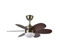 FABRILAMP Ventilatore ALVES pelle con luce e motore DC