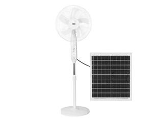 FABRILAMP Ventilatore DC Solar Standing Clima Bianco da 30 W con USB