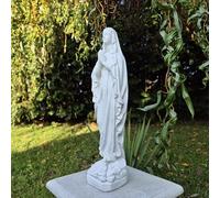FABRIQ Statua di Santa Madonna 38 cm - 2 kg in pietra grezzo - resistente alle intemperie e al gelo - Statuetta da giardino Madonna per casa e chiesa
