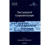 Fabrizio Barca The Control of Corporate Europe (Copertina rigida)