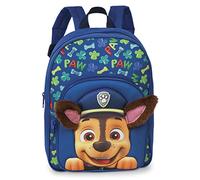 Fabrizio Patrol - Zaino per bambini dai 3 ai 6 anni con chase e orecchie di peluche sporgenti, borsa per asilo e kita, 31 cm x 24 cm x 13 cm, 8 l, taglia unica, Blu, Classico