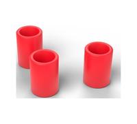 FabStack Distanziali M12 100 pezzi Rosso | 18 x 13 x 25 mm (esterno x foro x altezza) | Distanziatori in plastica PETG senza filettatura, boccole rotonde, stampati in Germania