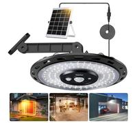 FabStyl Lampadario Solare con Telecomando, 3000LM/3 Colori/5 Modi Lampada Solare da Interno/Esterno, IP65 Impermeabile, Cavo 5M, Illuminazione per Giardino Balcone Vialetto