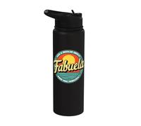 Fabuela Retro Sunset Like a Regular Abuela Pero Más Fabulosa Stainless Steel Insulated Water Bottle