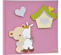 Fabula Linea Dolce Cuore - Diario Nascita Orsetto Cavalluccio - Formato cm 19x25 con Copertina 133 Rosa e Applicazioni in Legno - 28 Pagine - cod. 162085