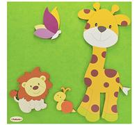 Fabula Linea Foresta - Album Fotografico Diario Nascita Formato 19x25 cm - 28 Pagine - Giraffa e Leone con Copertina Colore 162 Verde con Applicazioni in Legno - cod. 947