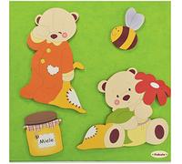 Fabula Linea Orsi Dormiglioni - Album Fotografico Diario Nascita Formato 19x25 cm - 28 Pagine - Orsi Dormiglioni con Copertina Colore 162 Verde con Applicazioni in Legno - cod. 1034