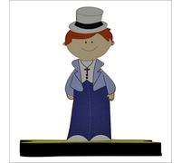 Fabula - PortaFoto con Mollettina Ricordino Aprifesta Segnaposto Bomboniera Sacramento Prima Comunione Personalizzabile in Legno Altezza 8 cm Circa - cod. 1926b