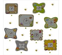 Fabula Set 8 Orologio da Parete Piccoli in Legno 30x26 cm - cod. 1806