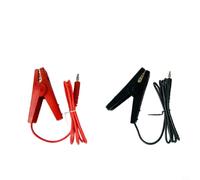 FABULETTA 2PCS Filo di recinzione elettrica nero rosso con clip rinforzate Heavy Gauge componenti di cablaggio conduttivo per una trasmissione di potenza affidabile.