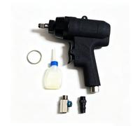 FABULETTA Azionamento pneumatico 3/8 per avvitatore a percussione Kit | Lega di alluminio del nero dello strumento variabile del cricco dell'aria per la riparazione dello spazio stretto del vano