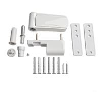 FABULETTA Cerniera per porta in alluminio con regolazione 3D, tampone silenzioso integrato per chiusura silenziosa e scorrevole, cerniera per porte a doppio vetro