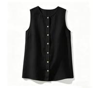 FABULETTA Gilet casual da donna, elasticizzato, medio, alla moda | Misto cotone e lino, morbido e traspirante, ideale per le calde giornate estive, adatto per la spiaggia