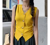 FABULETTA Gilet da donna, taglia unica, elastico e leggero | Design con scollo a V, senza maniche, per l'estate, stile basico, materiale leggero, ideale per il calore