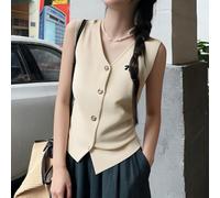 FABULETTA Gilet da donna, taglia unica, elastico e leggero | Design con scollo a V, senza maniche, per l'estate, stile basico, materiale leggero, ideale per il calore