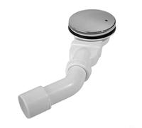 FABULETTA Gruppo di scarico vasca da bagno con filtro per capelli per sistema di drenaggio doccia ABS costruzione pannello argento design per bagni