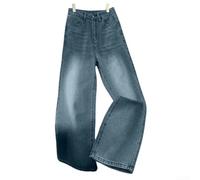 FABULETTA Jeans dritti da donna in poliestere e cotone per Y2K | Vita alta, taglio ampio, vestibilità ampia, taglie dalla S alla 2XL, ideale per qualsiasi figura