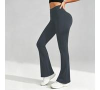 FABULETTA Pantaloni estivi da donna in poliestere, elasticizzati, lunghezza | Taglio a vita alta, effetto pancia, leggermente svasato, vestibilità perfetta per ogni figura