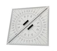 FABULETTA Righello triangolare, scala architettonica marina in acrilico, 300 mm, 300 mm, in acrilico, con goniometro per una distanza accurata sui grafici marini