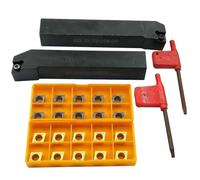 FABULETTA SCLCR2020K09 + SCLCL2020K09 - Supporto girevole + 20 inserti in metallo duro CCMT09T304/08