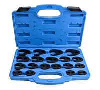 FABULETTA Set di chiavi metriche per dadi svasati, 19 pezzi, da 8 mm a 32 mm, 3/8" e 1/2", in acciaio cromato, per tubi dei freni automobilistici e manutenzione idraulica