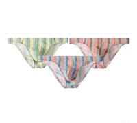 FABULETTA Slip da uomo a righe, comodi da indossare tutti i giorni | 90% poliestere, 10% spandex, elastico in vita, morbido sulla pelle, materiale resistente