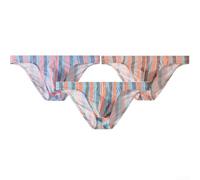 FABULETTA Slip da uomo a righe, comodi da indossare tutti i giorni | 90% poliestere, 10% spandex, elastico in vita, morbido sulla pelle, materiale resistente
