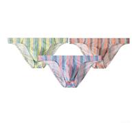 FABULETTA Slip da uomo a righe, comodi da indossare tutti i giorni | 90% poliestere, 10% spandex, elastico in vita, morbido sulla pelle, materiale resistente