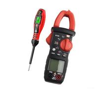 FABULETTA ST181 - Morsetto digitale con tester B19, kit penna di prova 400 A AC Voltage NCV Sensor Identificazione filo tensione spegnimento automatico per elettricisti 2 pezzi (ST181 b19 cross)